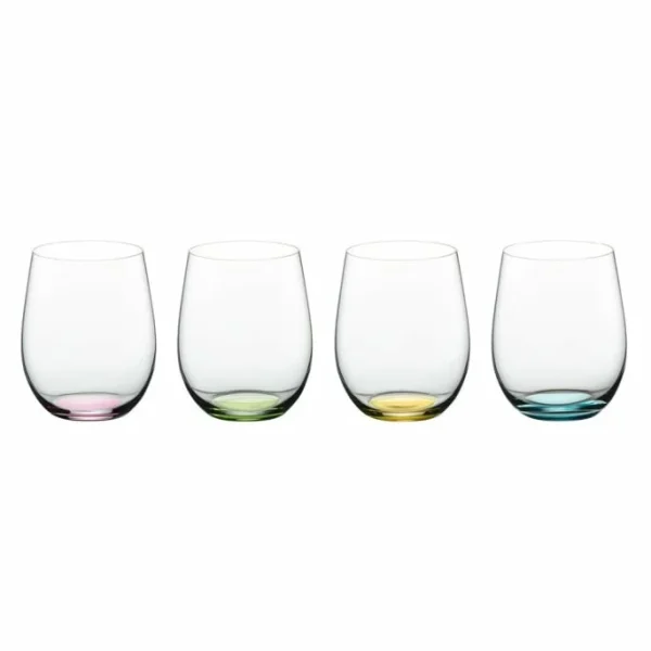 RIEDEL HAPPY O GLAS 4er SET – 4 X 320 Ml – Transparent-farbig 1