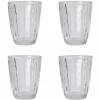 Nicolas Vahé Groove Wasserglas 4er-Set – 4er-Set à Ø 8 Cm – Höhe 10 Cm – Klar 13