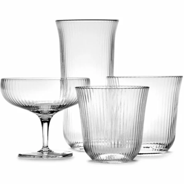 SERAX INKU Glas 4er-Set – 4 Gläser à 300 Ml – Clear 4