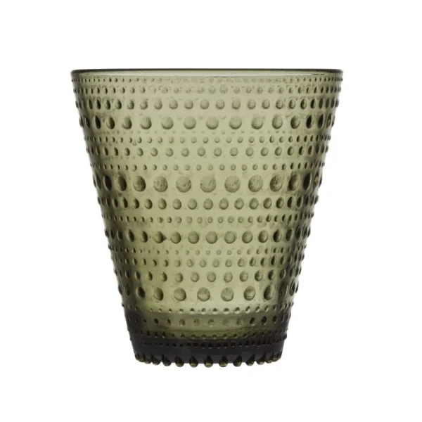 Iittala Kastehelmi Glas 2er-Set – 2×300 Ml – Moosgrün 1