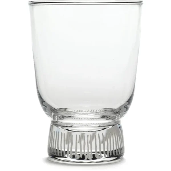 Serax Feast Glas 4er Set – 4 Gläser à 250 Ml – Transparent/stripes Sandblasted 1