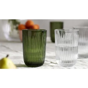 Kähler Design Hammershøi Wasserglas – 4er-Set – 4er-Set: 370 Ml – Ø 8 Cm – Höhe: 12 Cm – Grün 16