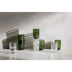 Kähler Design Hammershøi Wasserglas – 4er-Set – 4er-Set: 370 Ml – Ø 8 Cm – Höhe: 12 Cm – Grün 18