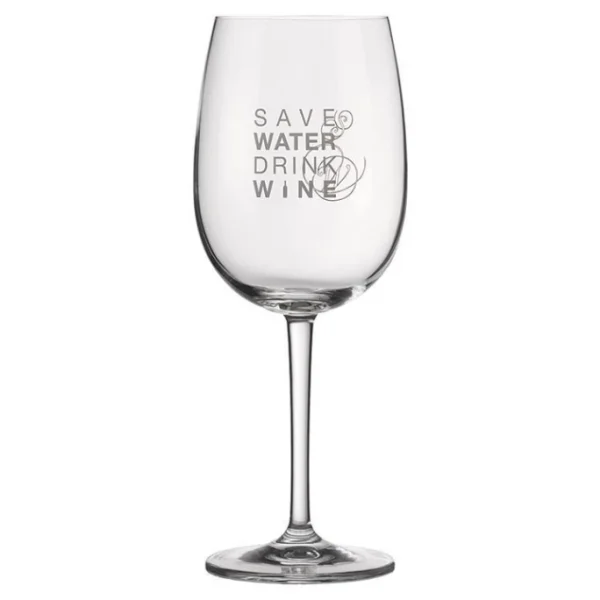 Räder POESIE ET TABLE Vino Weinglas – Save Water Drink Wine – Höhe 22 Cm – Ø 9 Cm – Transparent 1