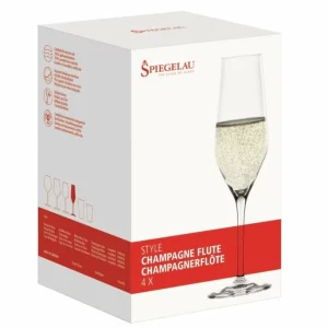 SPIEGELAU Style Champagnerflöte 4er Set – 4 X 240 Ml – Transparent 12