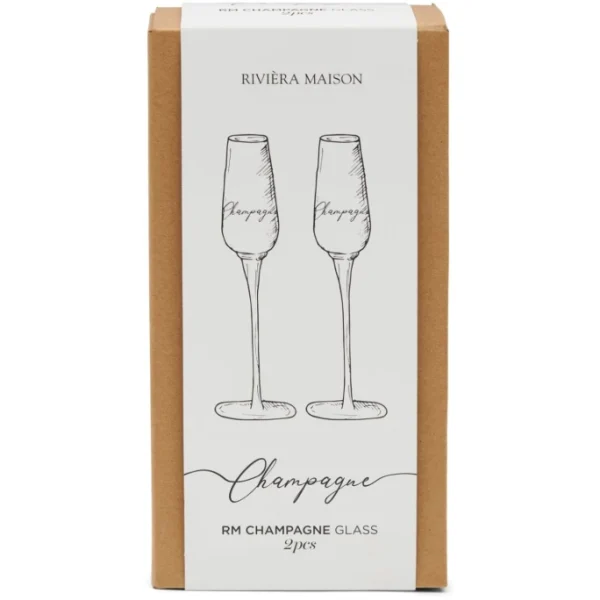 Riviera Maison Rivièra Maison Glas Champagnerglas – 2er-Set – 2er-Set à 294 Ml – Transparent 3