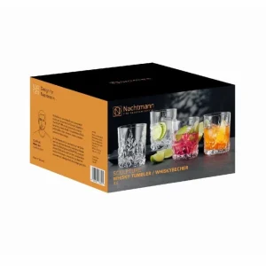 Nachtmann Sculpture Whisky-Glas 4er-Set – 4 Gläser à 365 Ml – Kristall 12