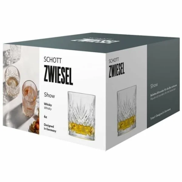 Schott Zwiesel Show Whiskygläser – 4er-Set – 4er-Set – Ø 8,2 Cm – Höhe: 10,9 Cm – Klar 5