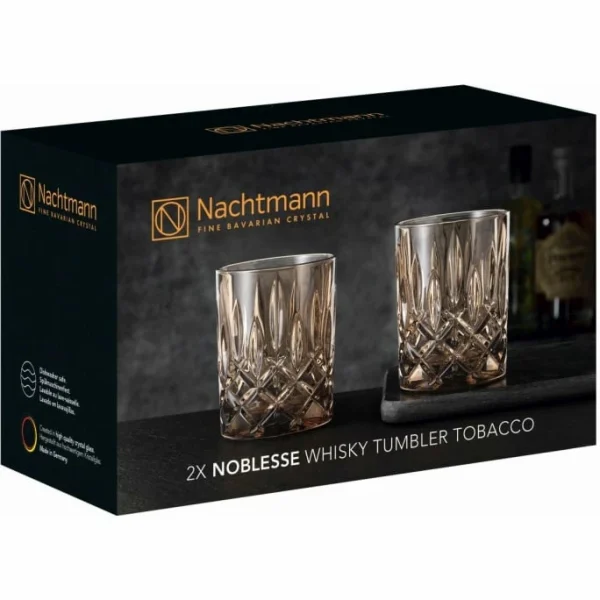 Nachtmann Noblesse Whisky-Glas 2er-Set – 2 Gläser à 295 Ml – Tobacco 5