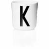 Design Letters Kids Classics Trinkbecher – 175 Ml, 7,5×7,5×7,5 Cm – Ø 7,5 Cm – K – White 7