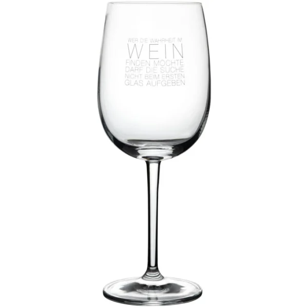 Räder POESIE ET TABLE Weinglas WAHRHEIT IM WEIN – Ø 8,5 Cm – H 22 Cm – Transparent 1