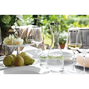 Fink Living Fink Platinum Weingläser – 6er Set – 6er Set – 450 Ml – Ø 9 Cm – Höhe 25 Cm – Silberfarbener Rand + Glas 22