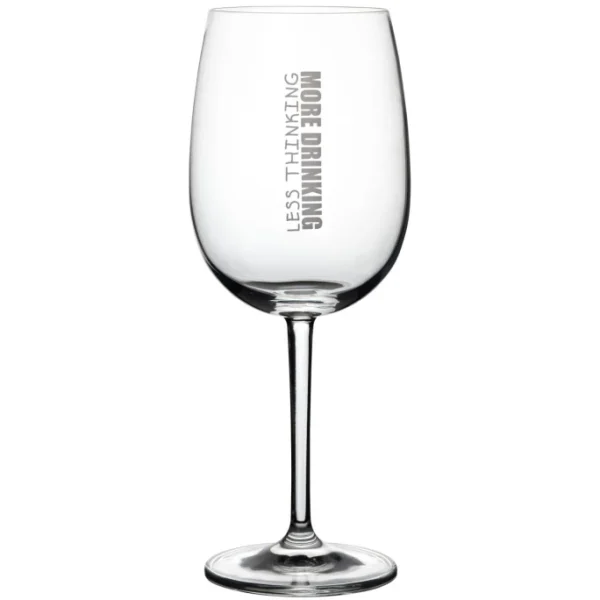 Räder POESIE ET TABLE Weinglas MORE DRINKING, LESS THINKING – Ø 8,5 Cm – H 22 Cm – Transparent 1