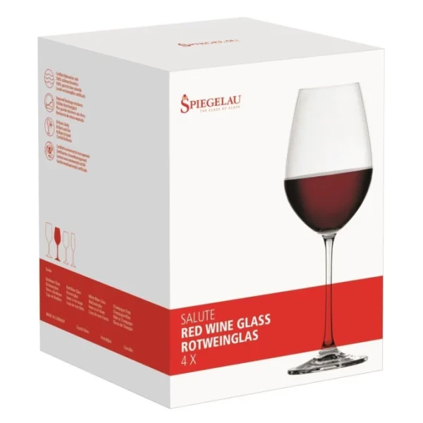 SPIEGELAU Salute Rotweinglas 4er Set – 4 X 550 Ml – Transparent 5